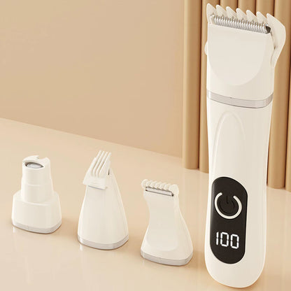 Dog Paw Trimmer 4-In-1 Electric LED Digital Display Quiet Shaver Pet Grooming Kit for Puppy Pet Dachshund Home Indoor Paw Claw