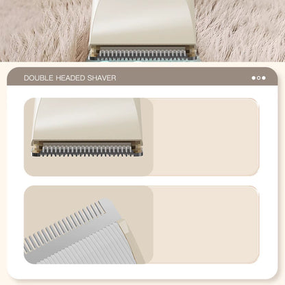 Dog Paw Trimmer 4-In-1 Electric LED Digital Display Quiet Shaver Pet Grooming Kit for Puppy Pet Dachshund Home Indoor Paw Claw