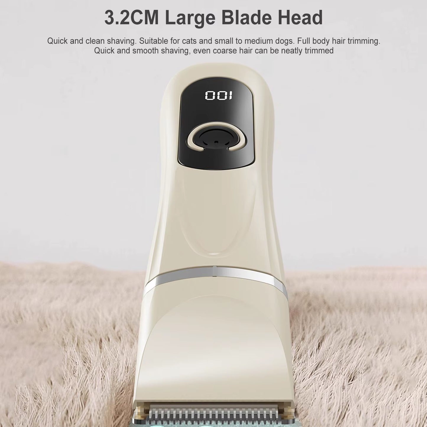 Dog Paw Trimmer 4-In-1 Electric LED Digital Display Quiet Shaver Pet Grooming Kit for Puppy Pet Dachshund Home Indoor Paw Claw